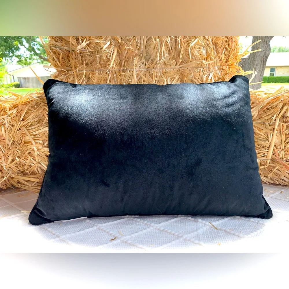 Halloween Decor Pillow Witch Warlock Gnomes Fuzzy Ball Nose- NWT